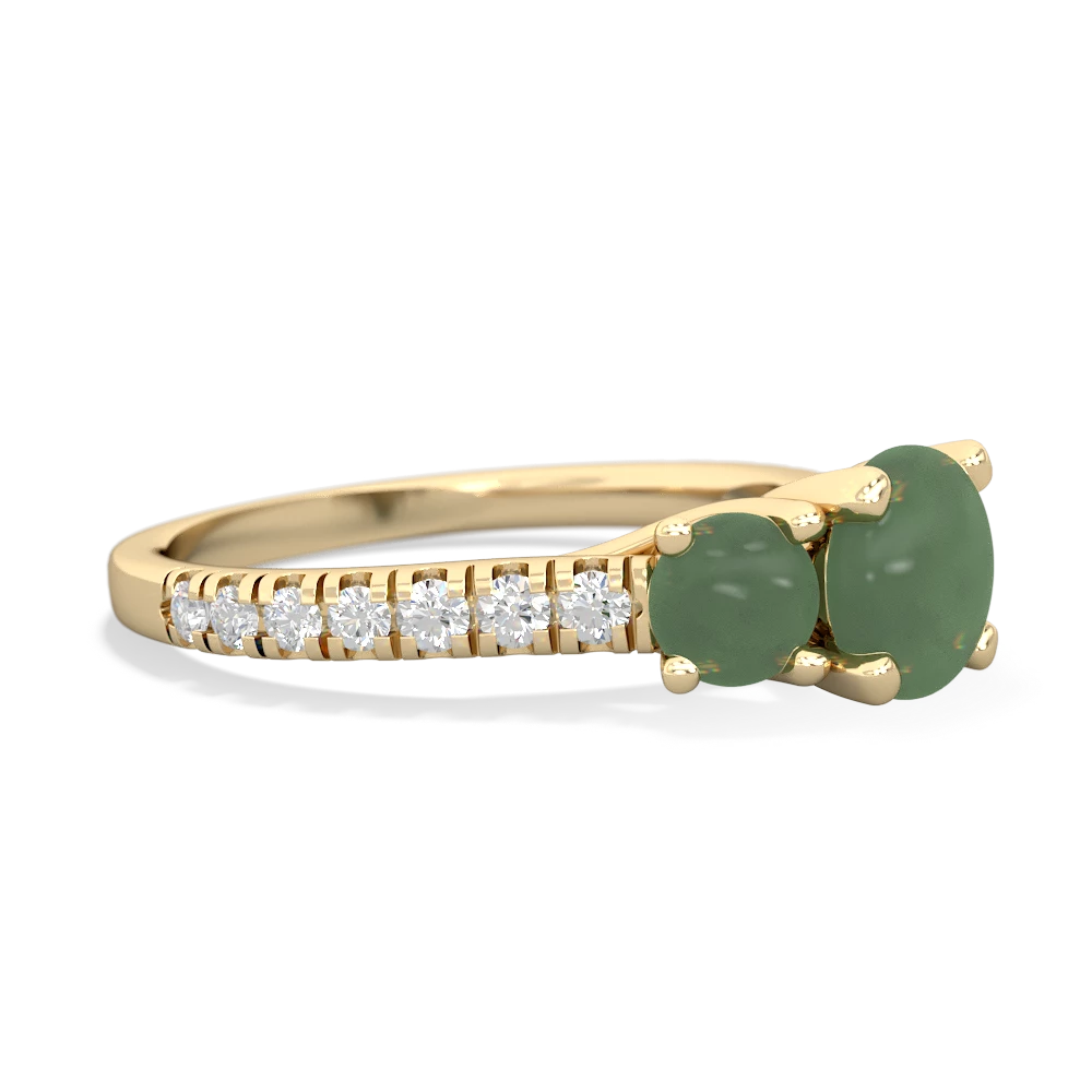 Emerald Pave Trellis 14K Yellow Gold ring R5500