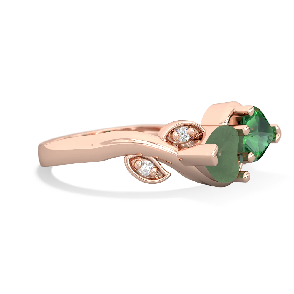 Jade Floral Elegance 14K Rose Gold ring R5790