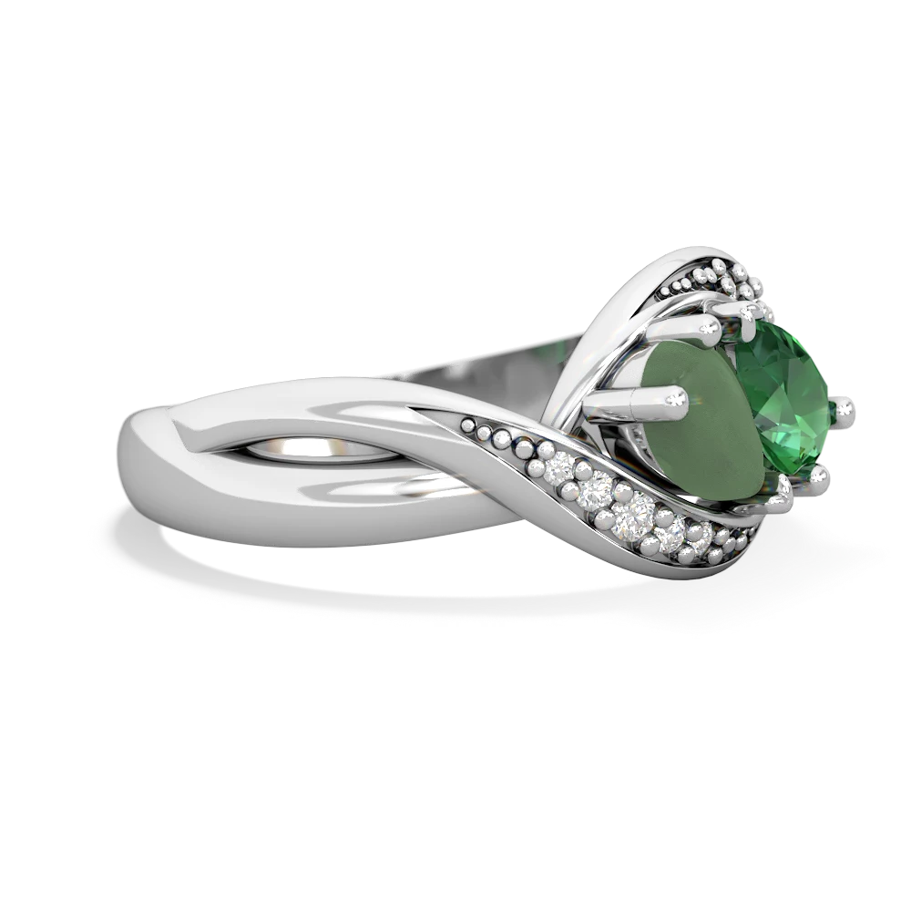 Jade Summer Winds 14K White Gold ring R5342