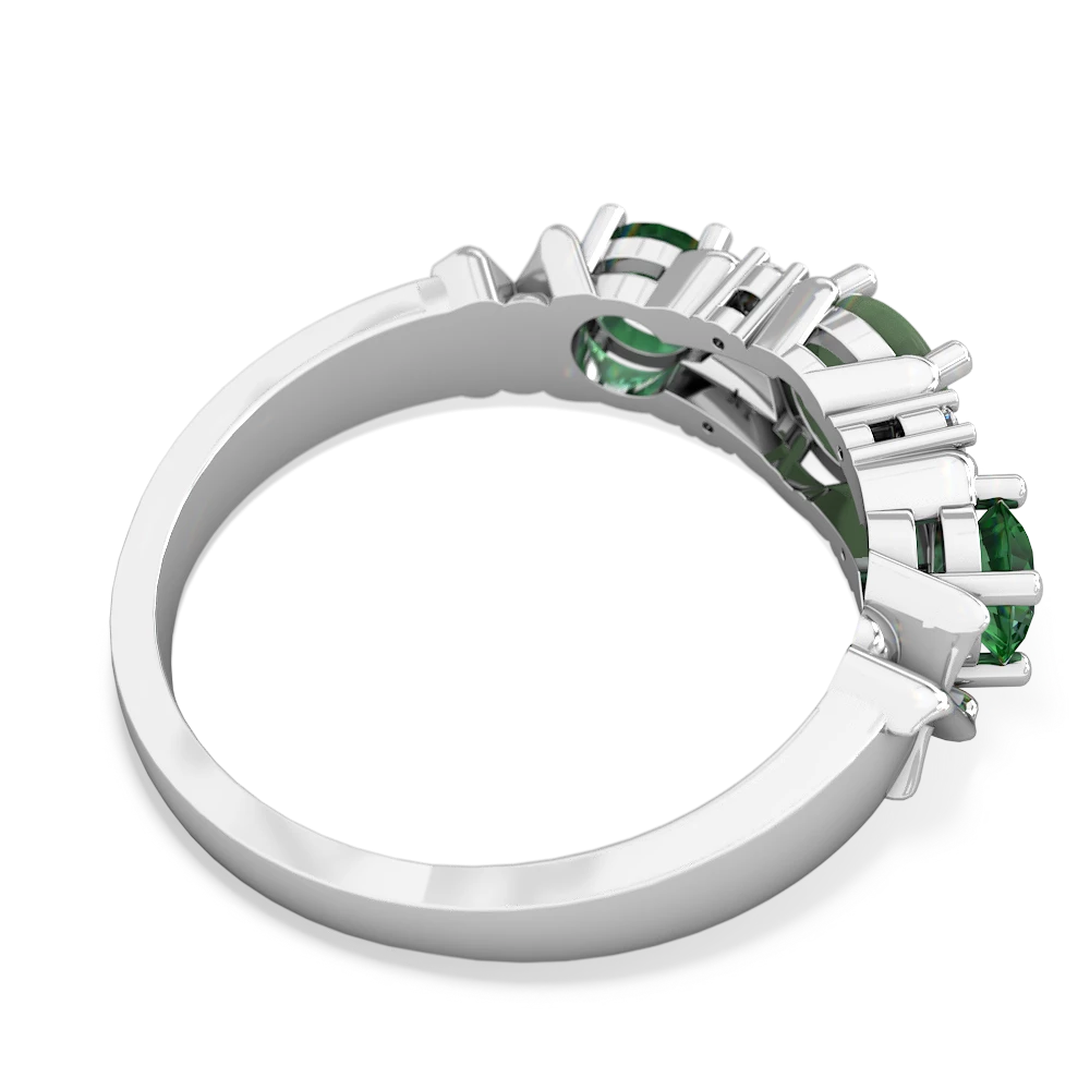 Jade Hugs And Kisses 14K White Gold ring R5016