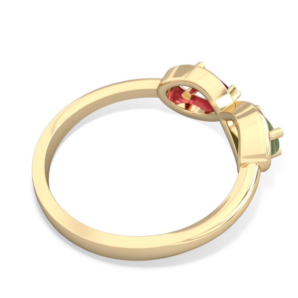 Jade Infinity 14K Yellow Gold ring R5050