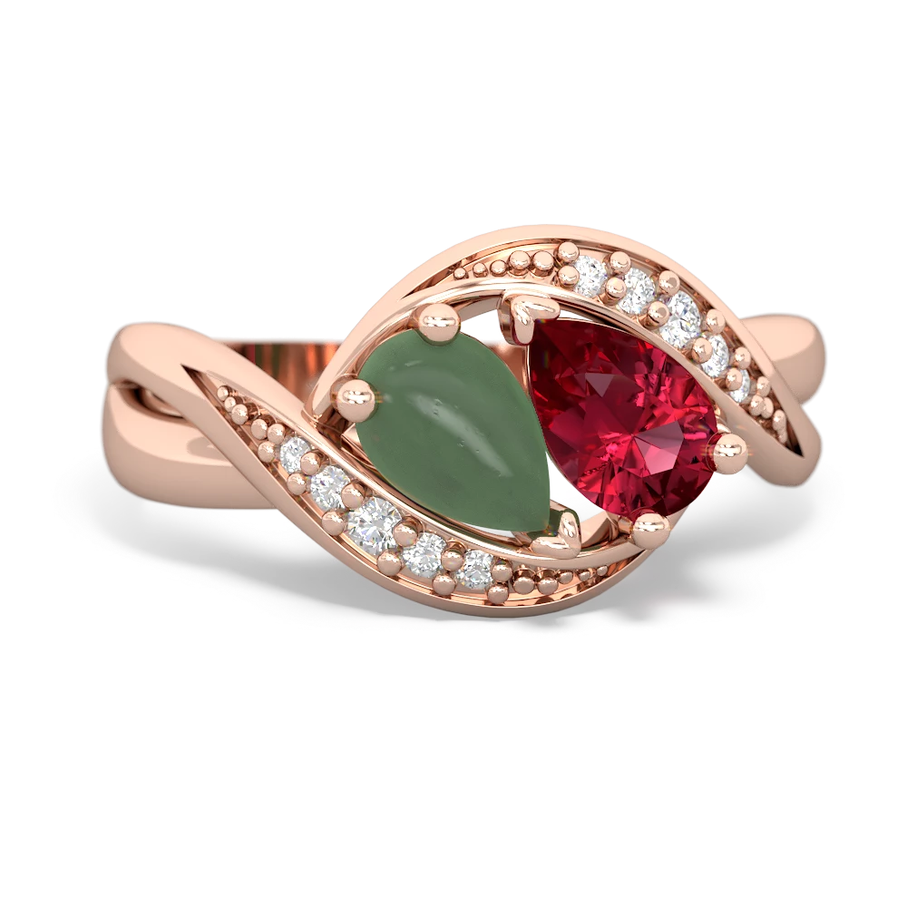 Jade Summer Winds 14K Rose Gold ring R5342