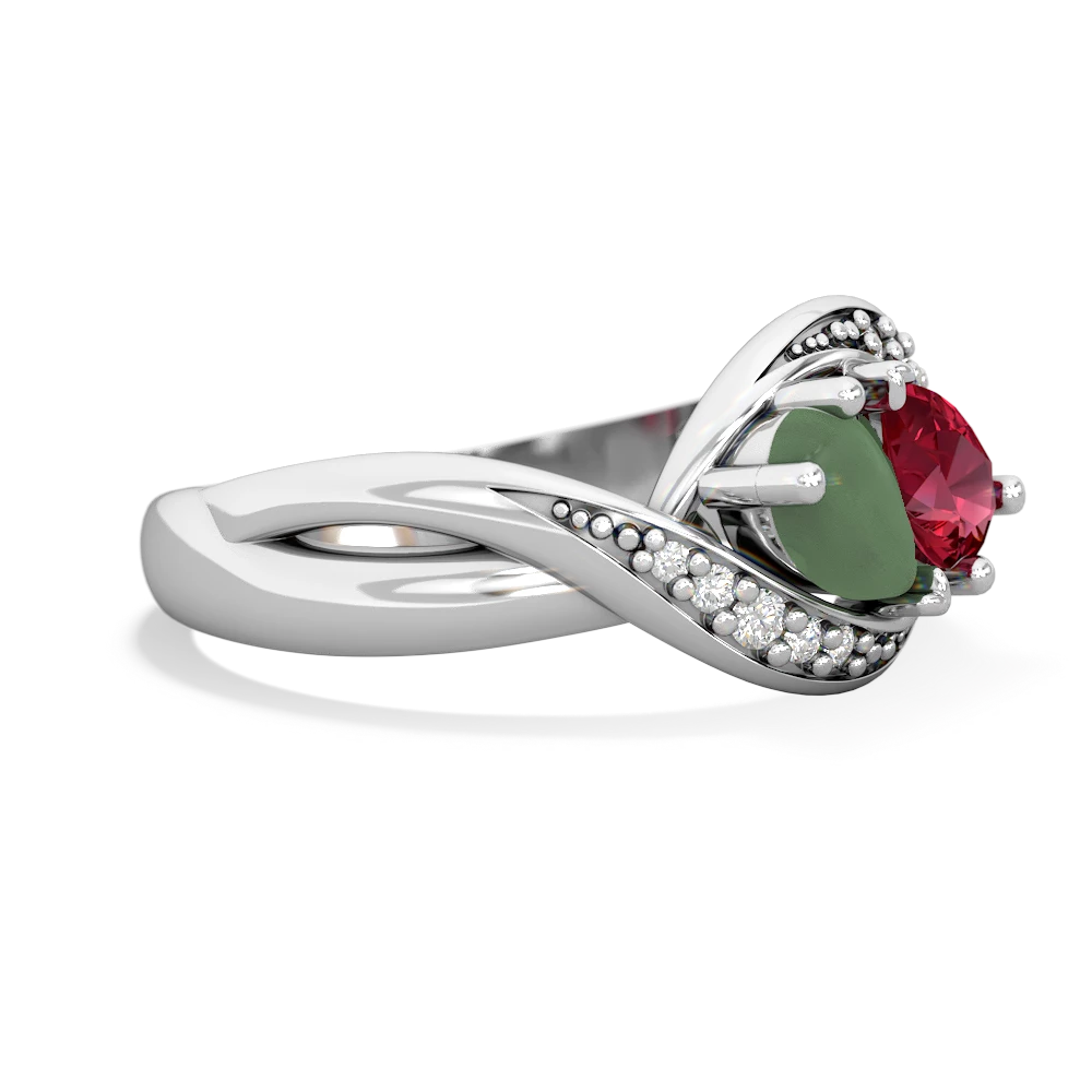 Jade Summer Winds 14K White Gold ring R5342