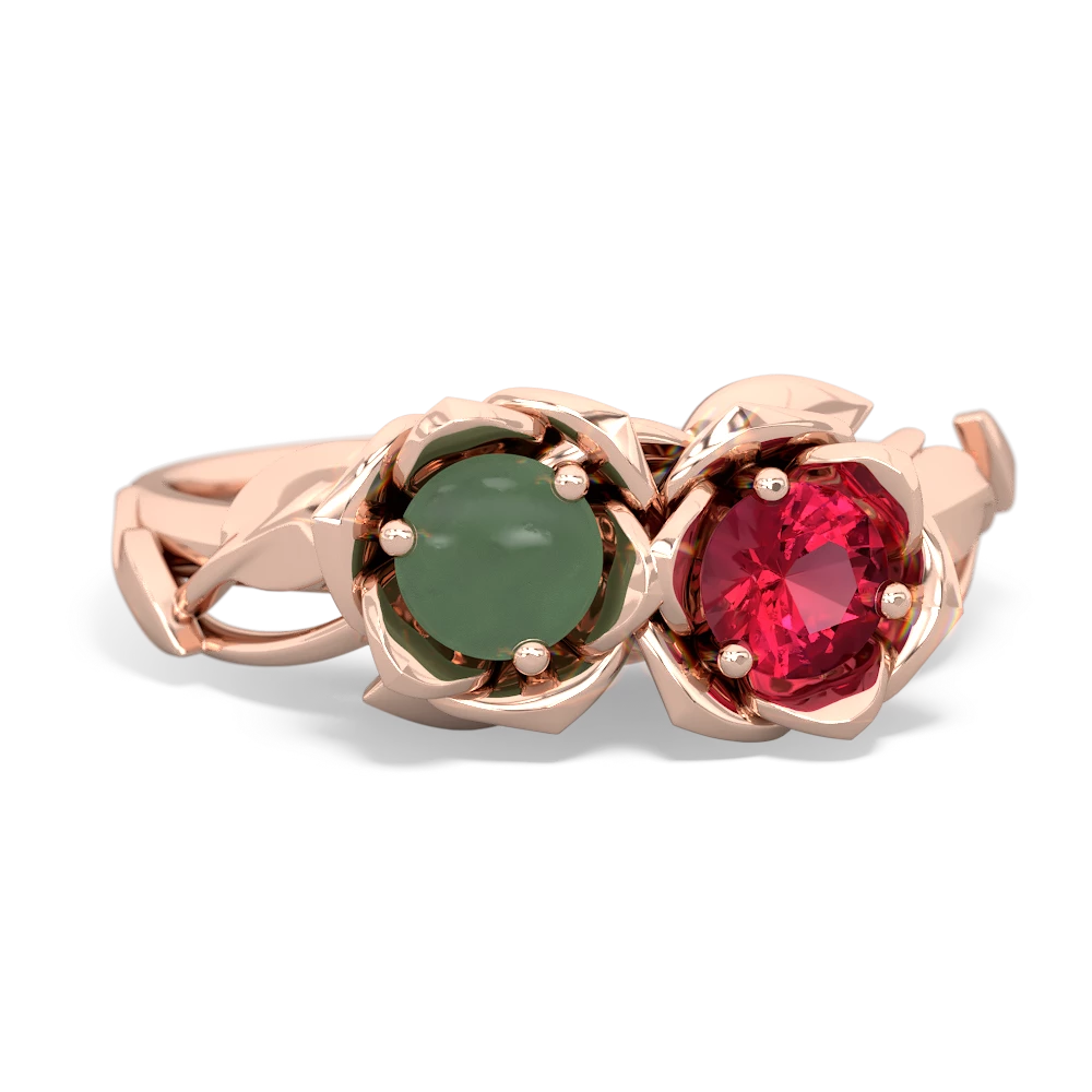 Jade Rose Garden 14K Rose Gold ring R5510