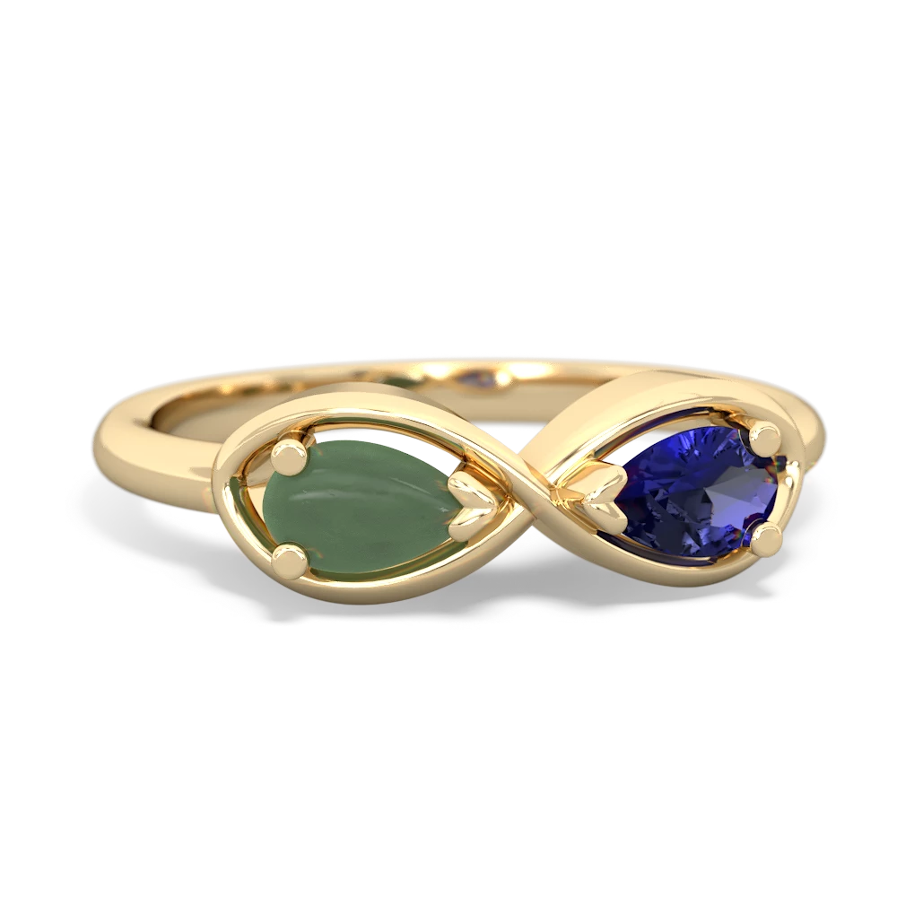 Jade Infinity 14K Yellow Gold ring R5050