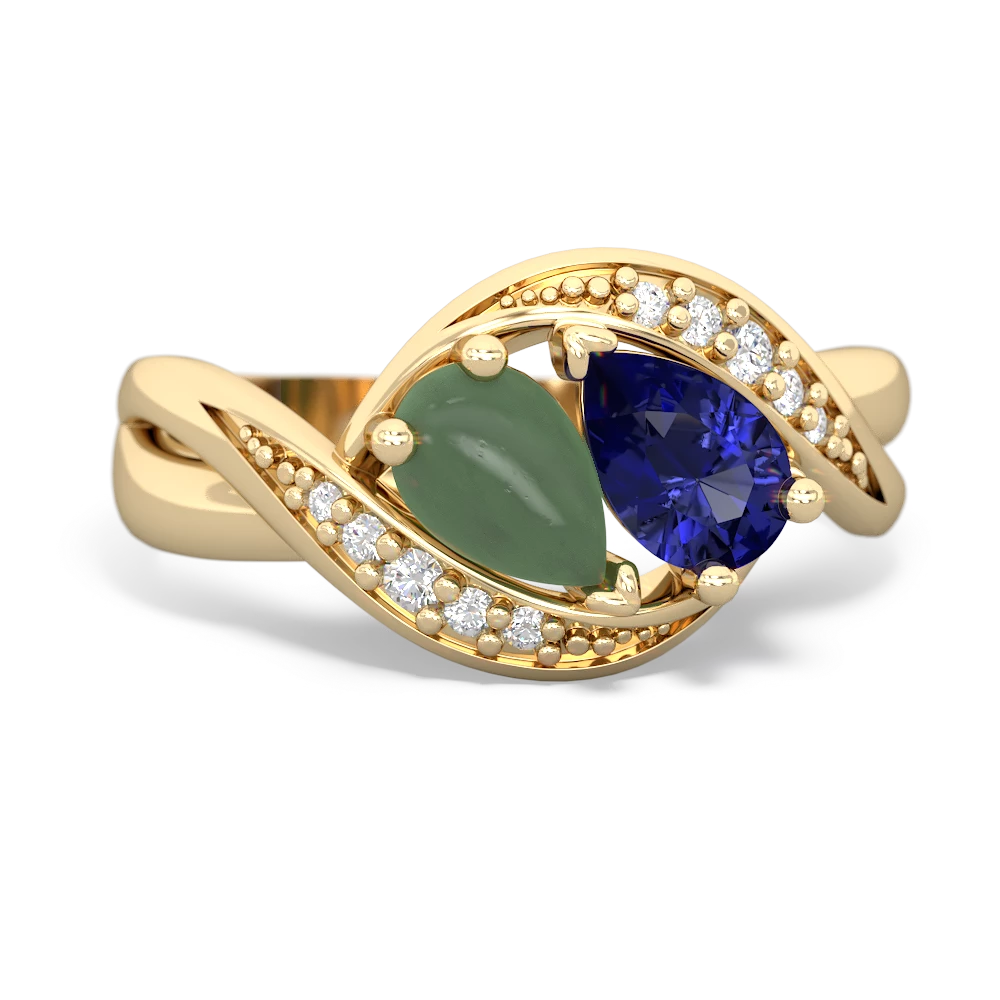 Jade Summer Winds 14K Yellow Gold ring R5342