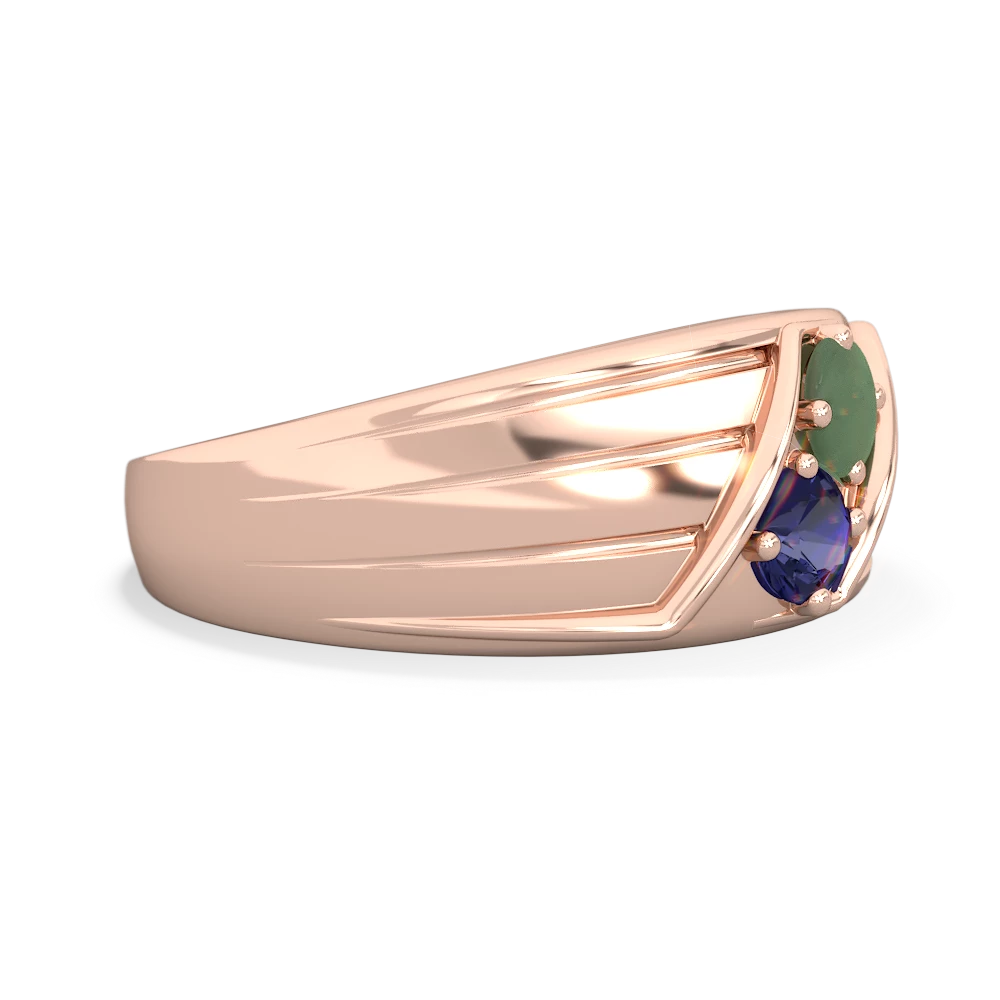 Jade Men's Streamline 14K Rose Gold ring R0460