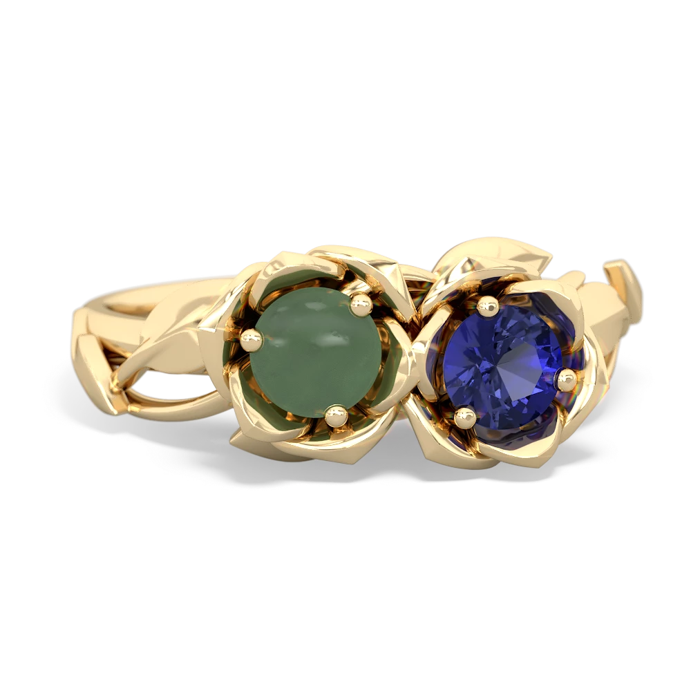 Jade Rose Garden 14K Yellow Gold ring R5510