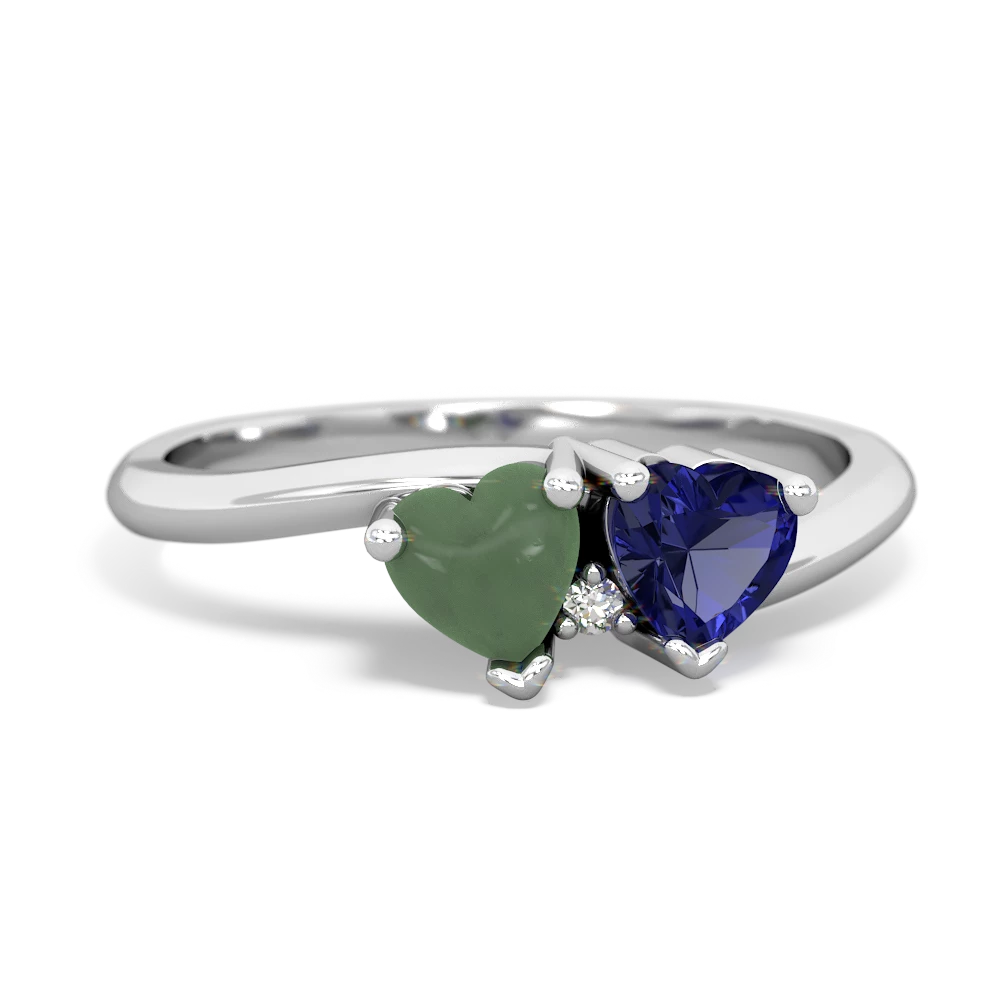 Jade Sweethearts 14K White Gold ring R5260