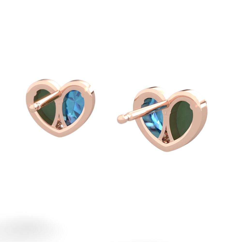 Jade 'Our Heart' 14K Rose Gold earrings E5072