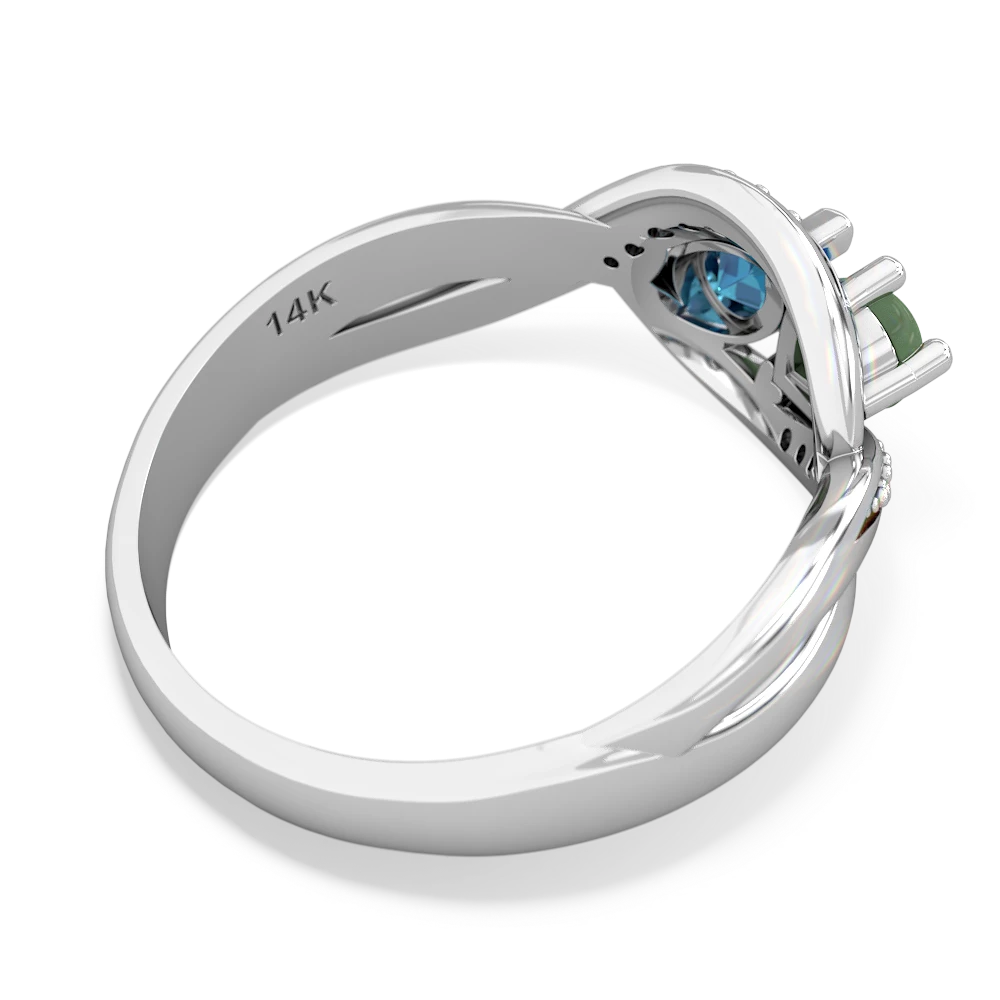 Jade Summer Winds 14K White Gold ring R5342