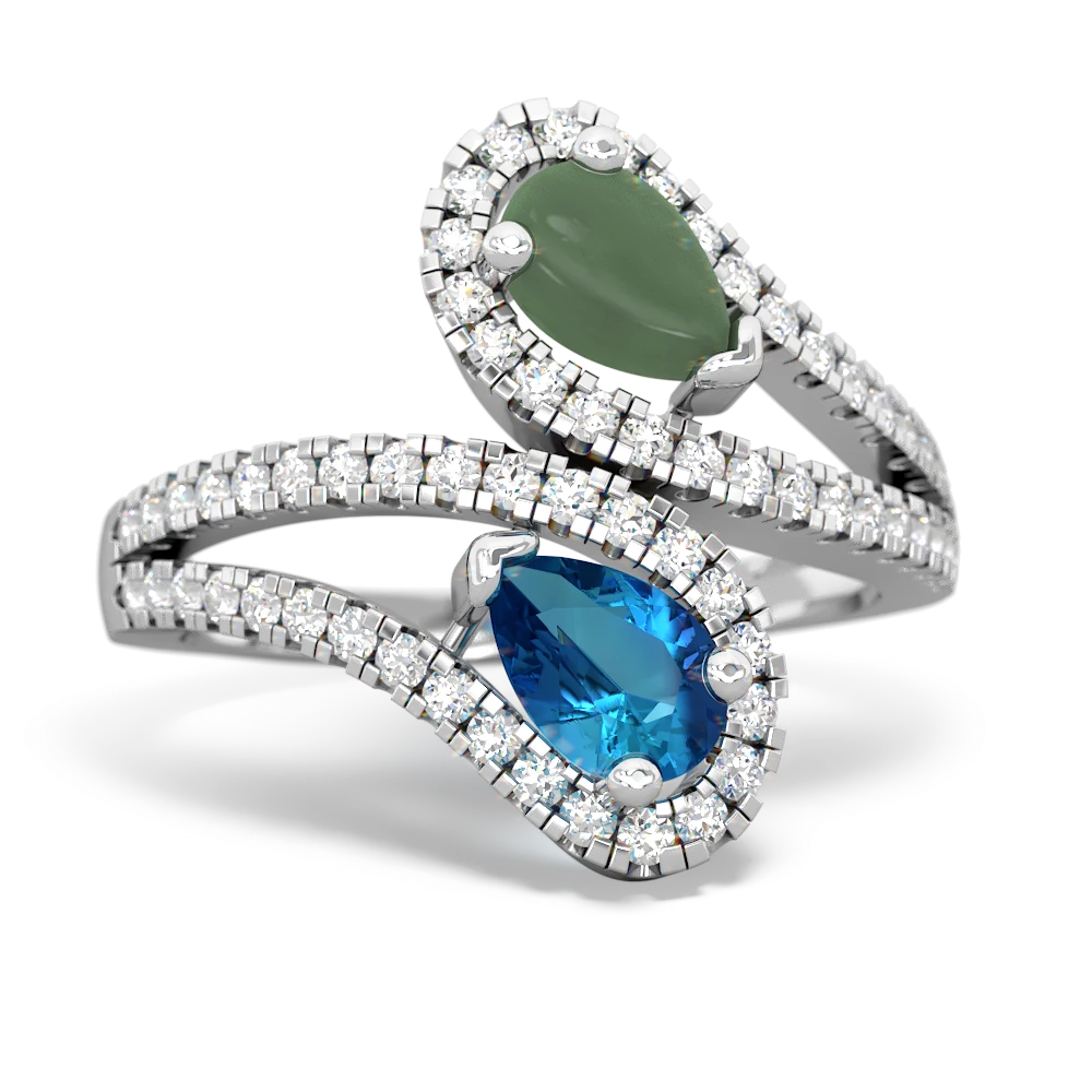 Jade Diamond Dazzler 14K White Gold ring R3000