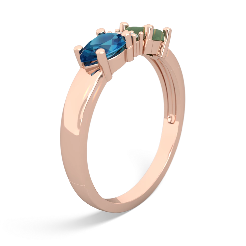 Jade Pear Bowtie 14K Rose Gold ring R0865