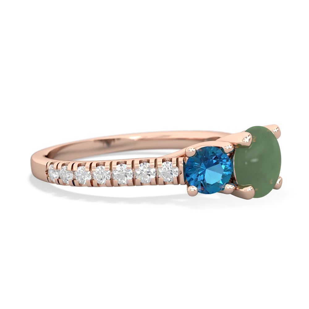 Jade Pave Trellis 14K Rose Gold ring R5500