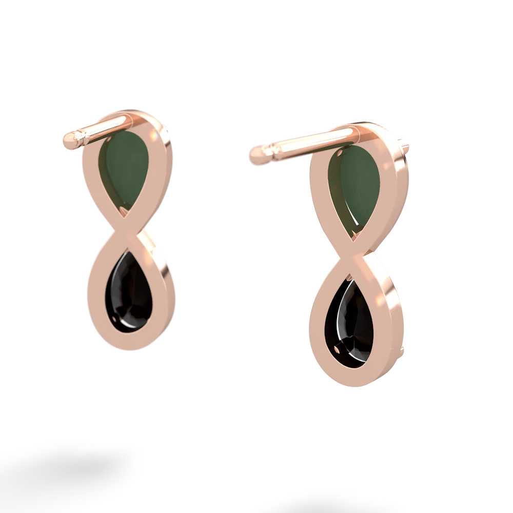 Jade Infinity 14K Rose Gold earrings E5050