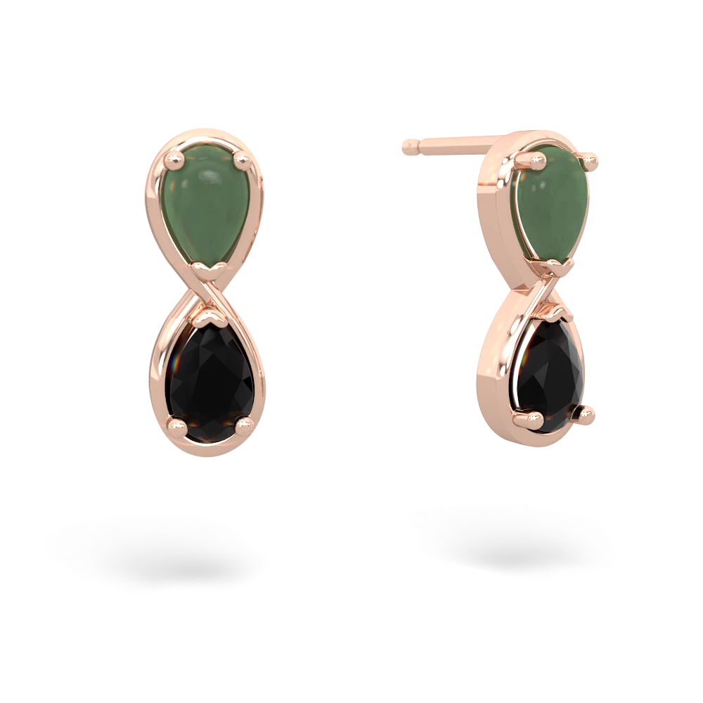 Jade Infinity 14K Rose Gold earrings E5050