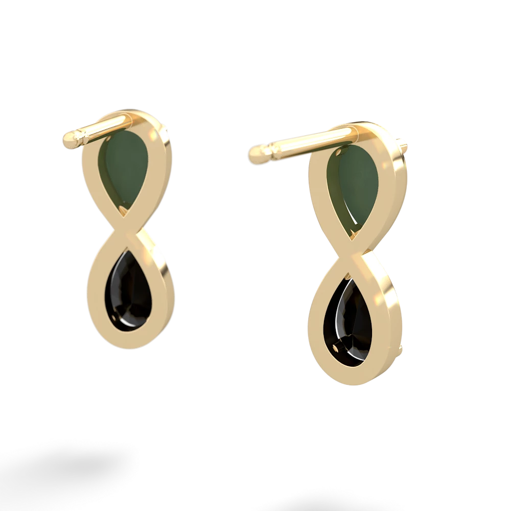 Jade Infinity 14K Yellow Gold earrings E5050