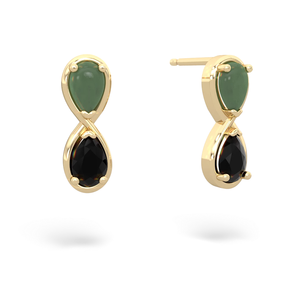 Jade Infinity 14K Yellow Gold earrings E5050