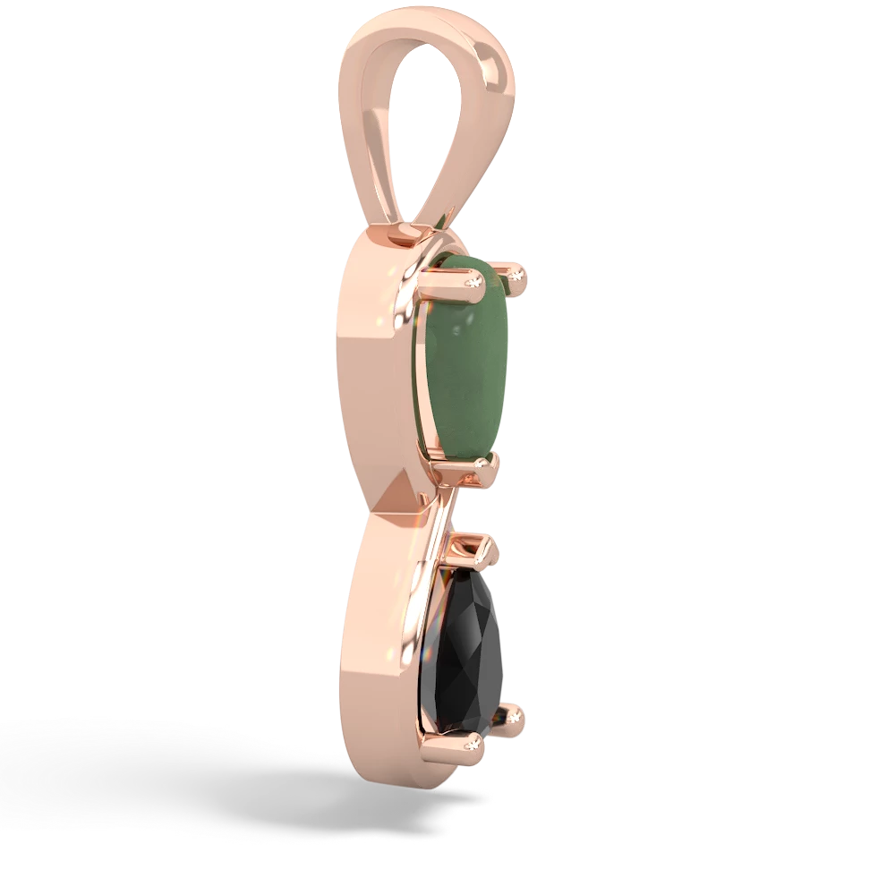 Jade Infinity 14K Rose Gold pendant P5050