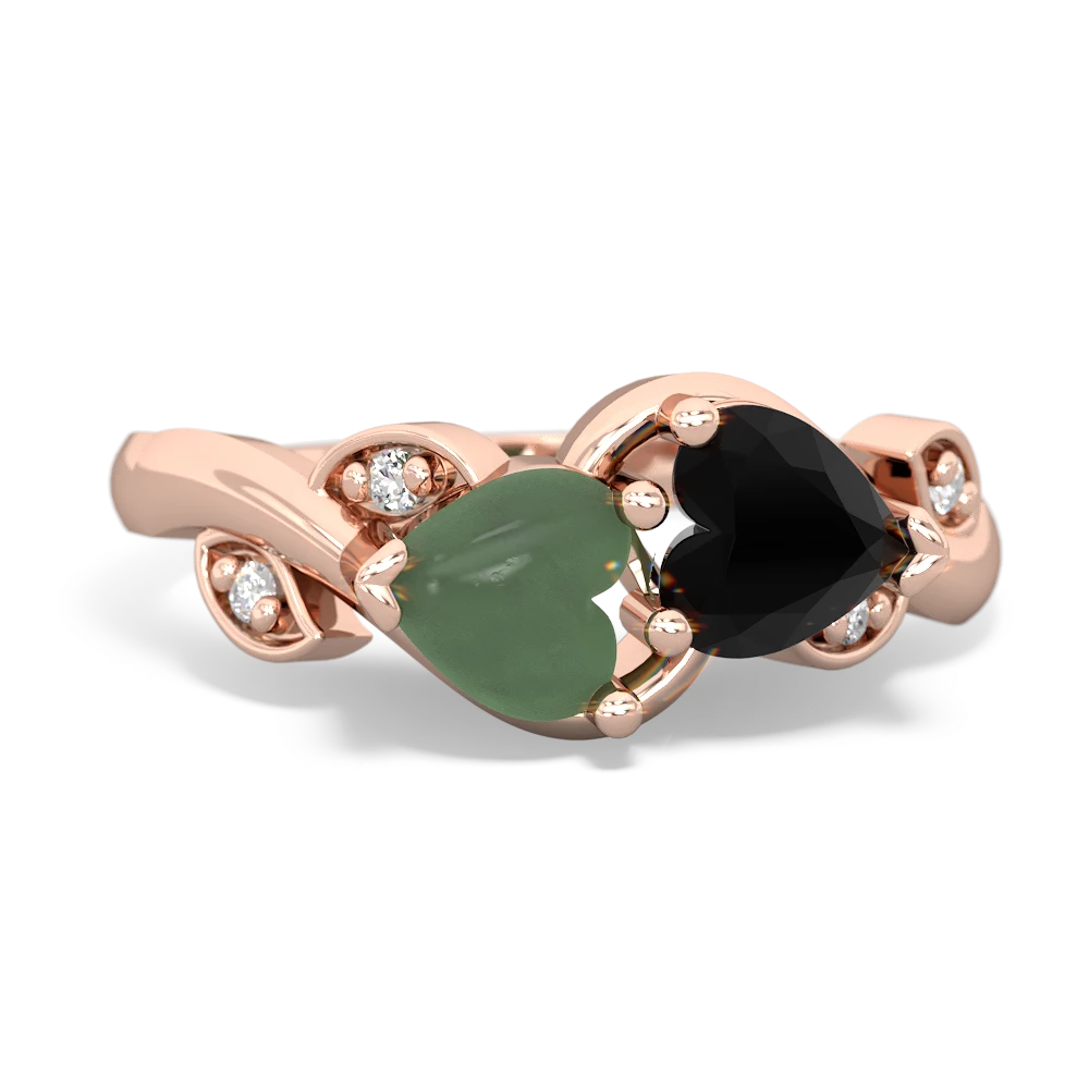 Jade Floral Elegance 14K Rose Gold ring R5790