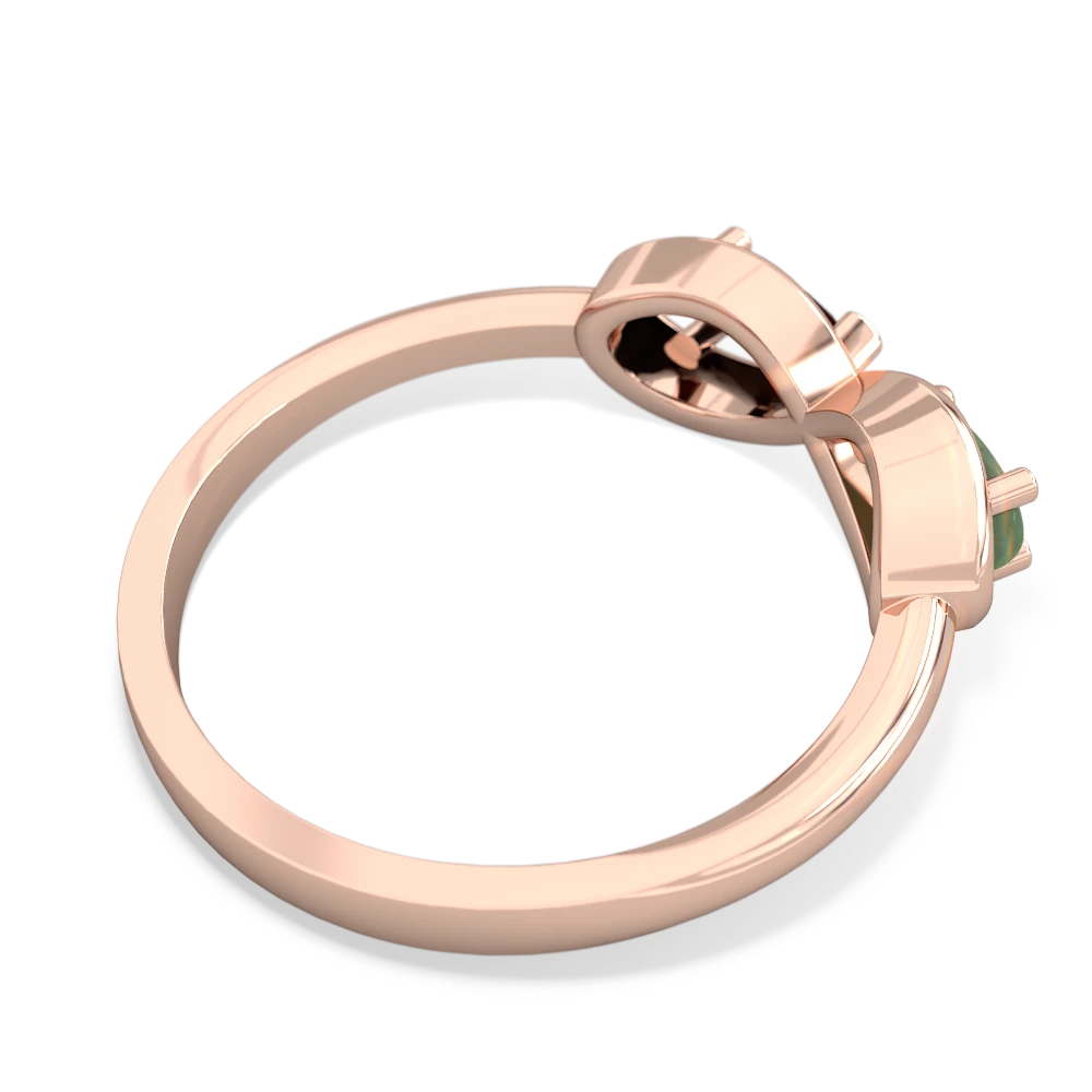 Jade Infinity 14K Rose Gold ring R5050