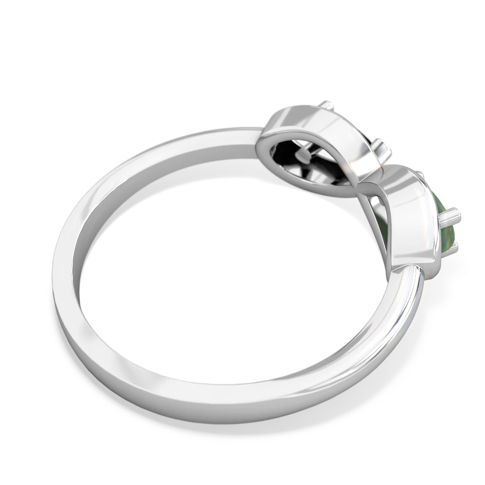 Jade Infinity 14K White Gold ring R5050