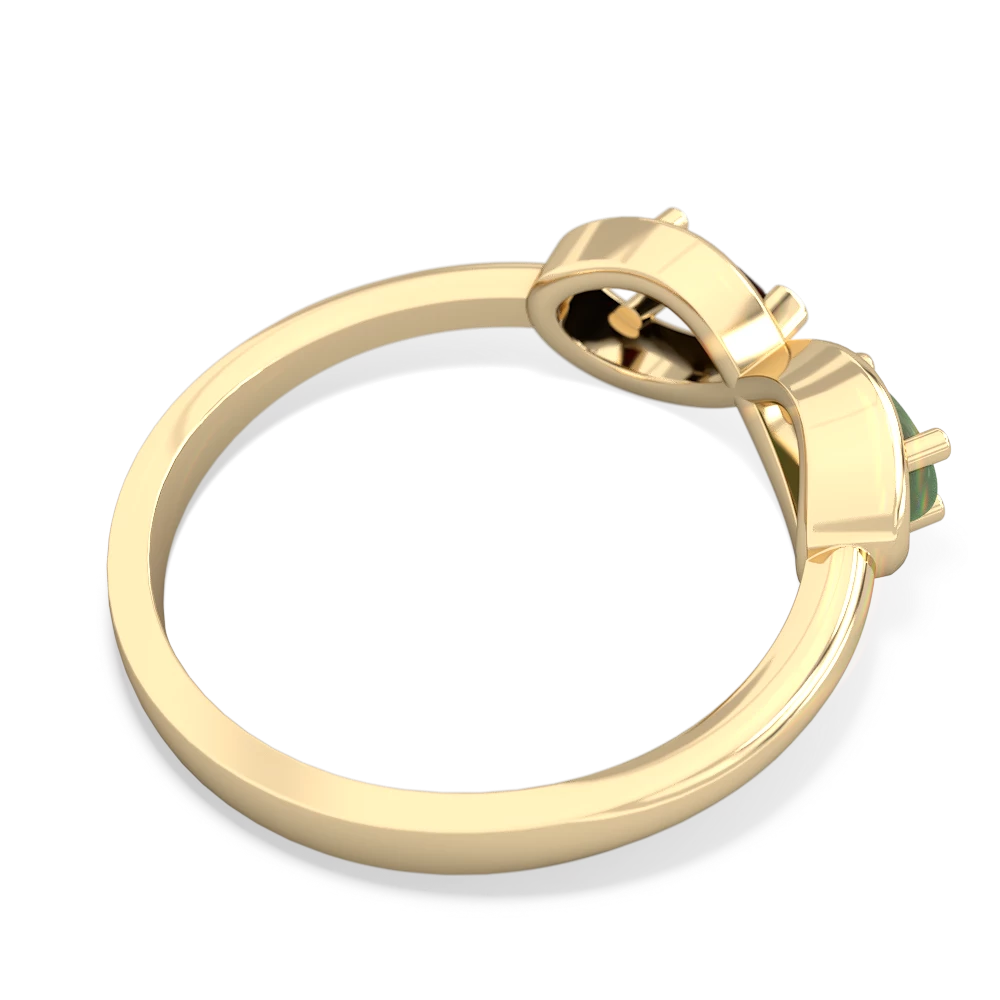 Jade Infinity 14K Yellow Gold ring R5050