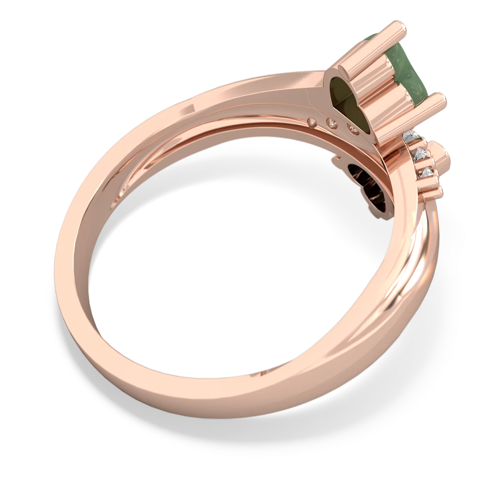 Jade Heart To Heart 14K Rose Gold ring R2064