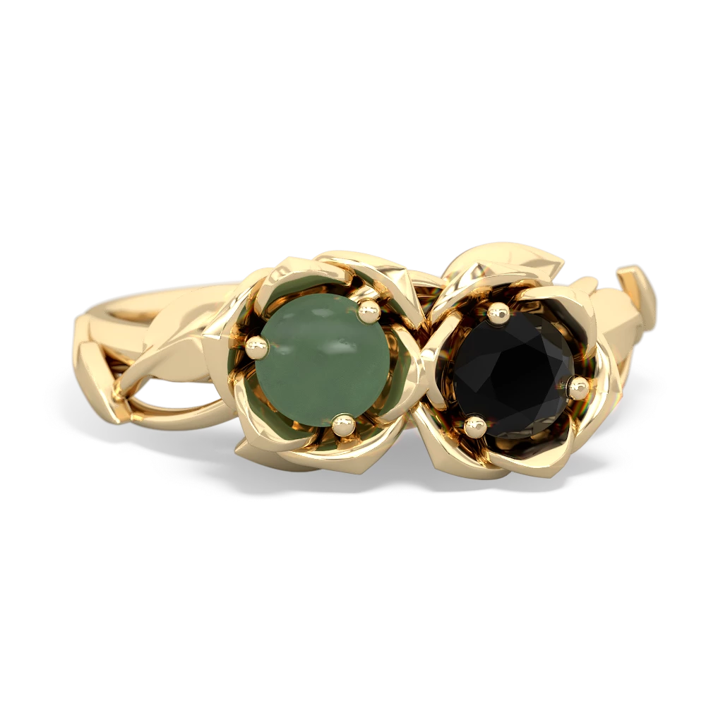 Jade Rose Garden 14K Yellow Gold ring R5510