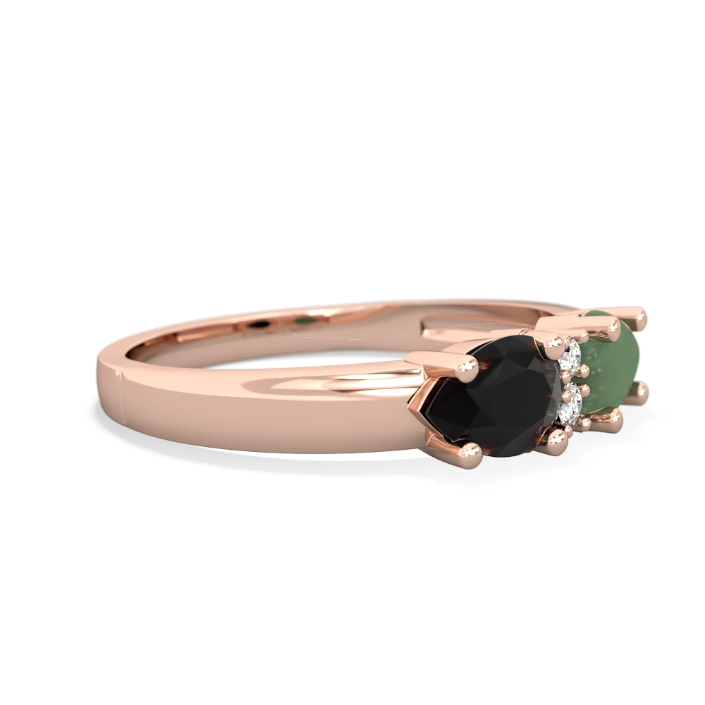 Jade Pear Bowtie 14K Rose Gold ring R0865