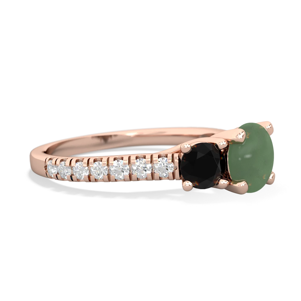 Jade Pave Trellis 14K Rose Gold ring R5500