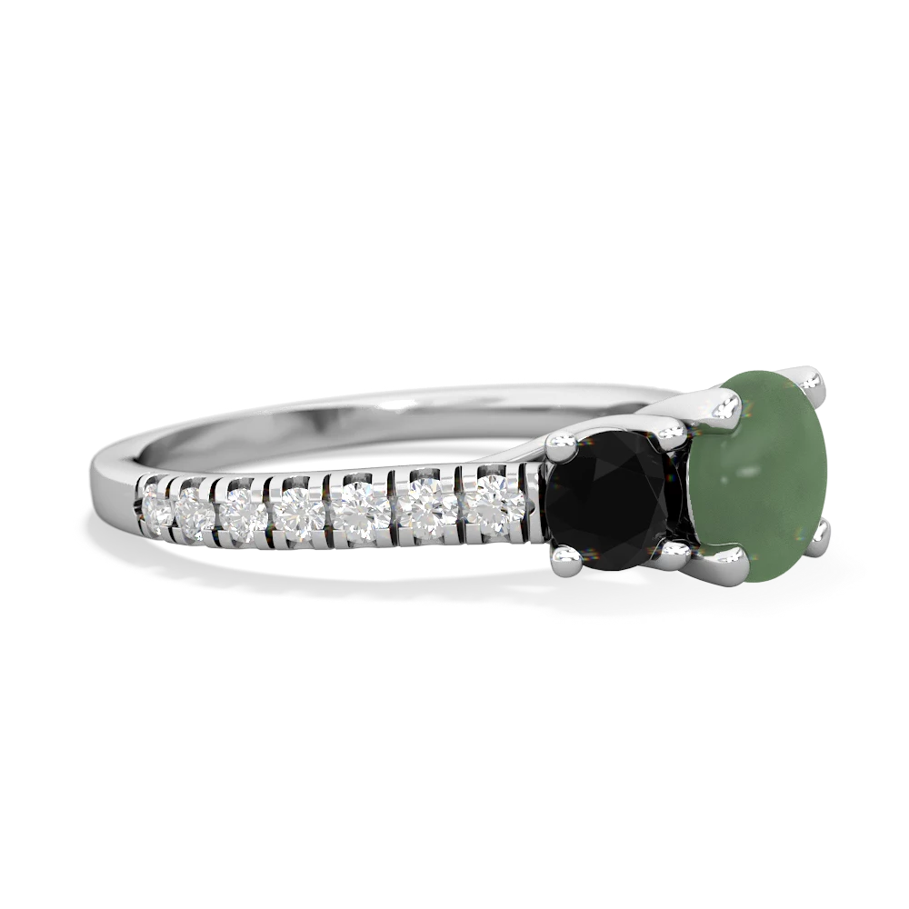 Jade Pave Trellis 14K White Gold ring R5500