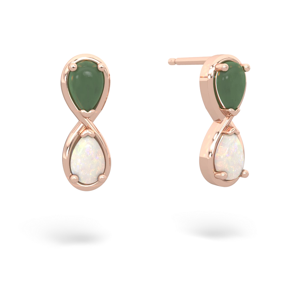 Jade Infinity 14K Rose Gold earrings E5050