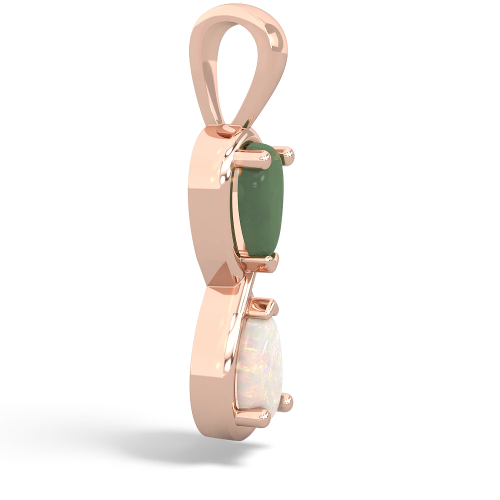 Jade Infinity 14K Rose Gold pendant P5050