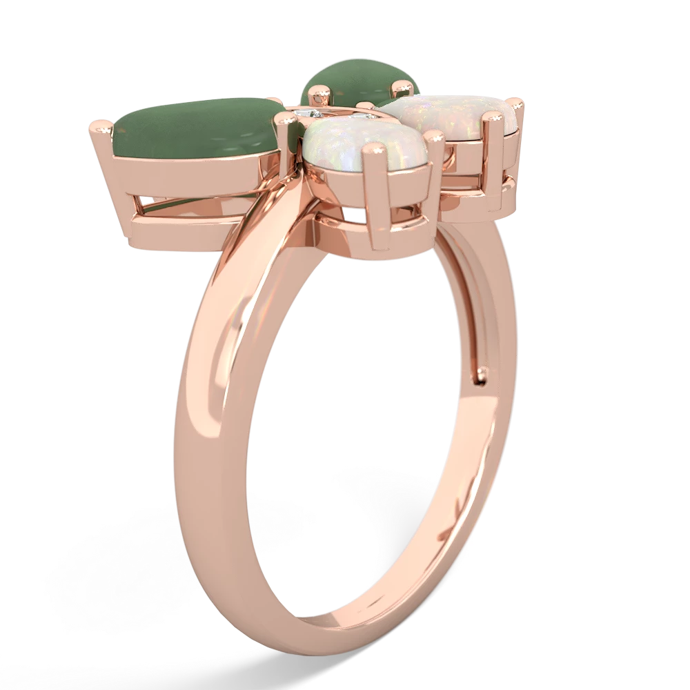 Jade Butterfly 14K Rose Gold ring R2215