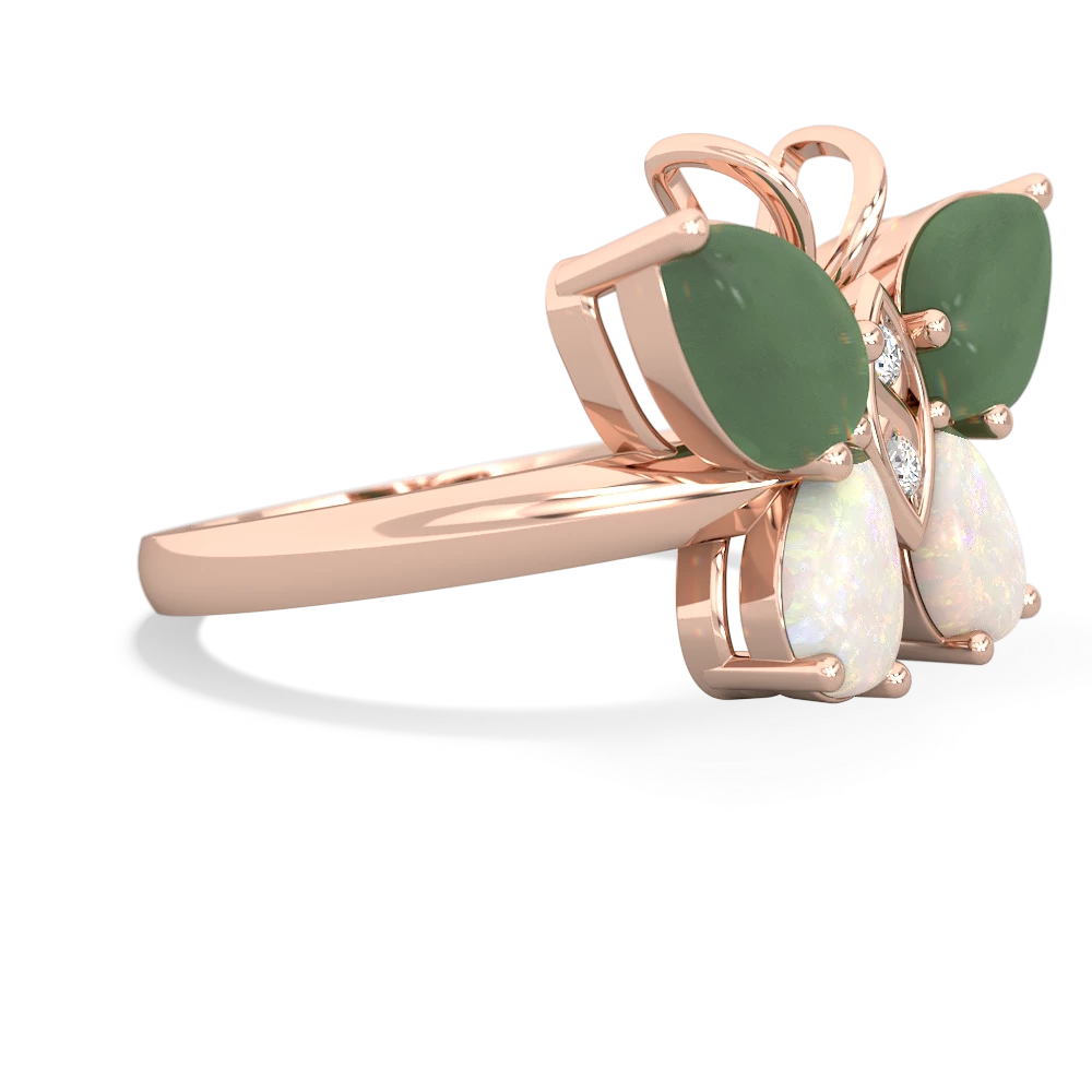 Jade Butterfly 14K Rose Gold ring R2215