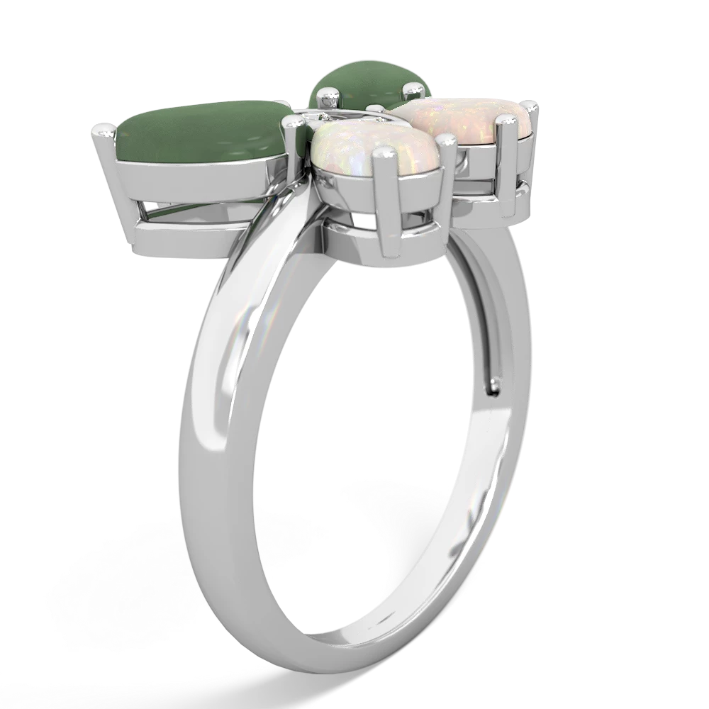 Jade Butterfly 14K White Gold ring R2215