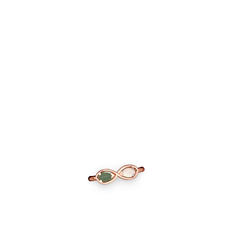 Jade Infinity 14K Rose Gold ring R5050