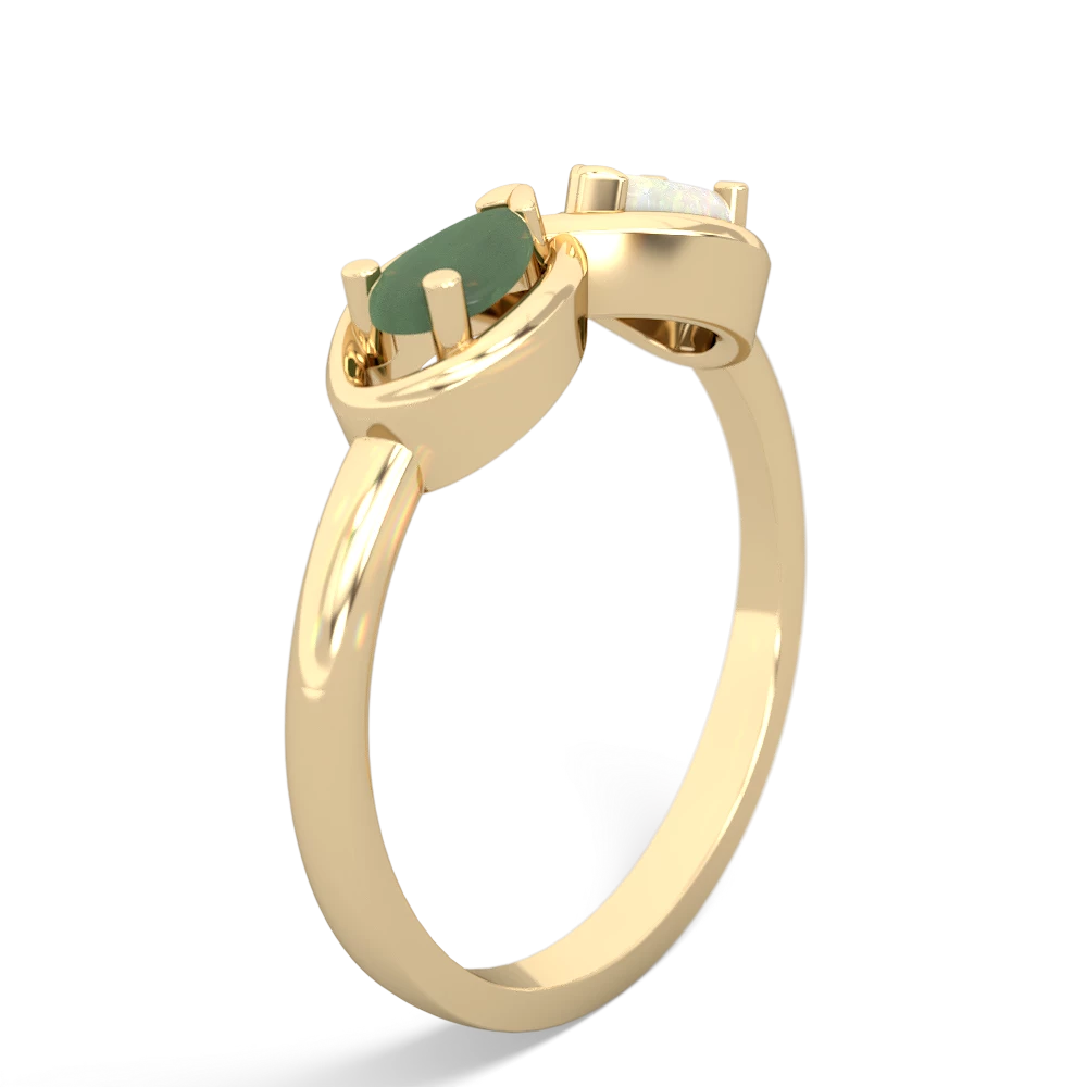 Jade Infinity 14K Yellow Gold ring R5050