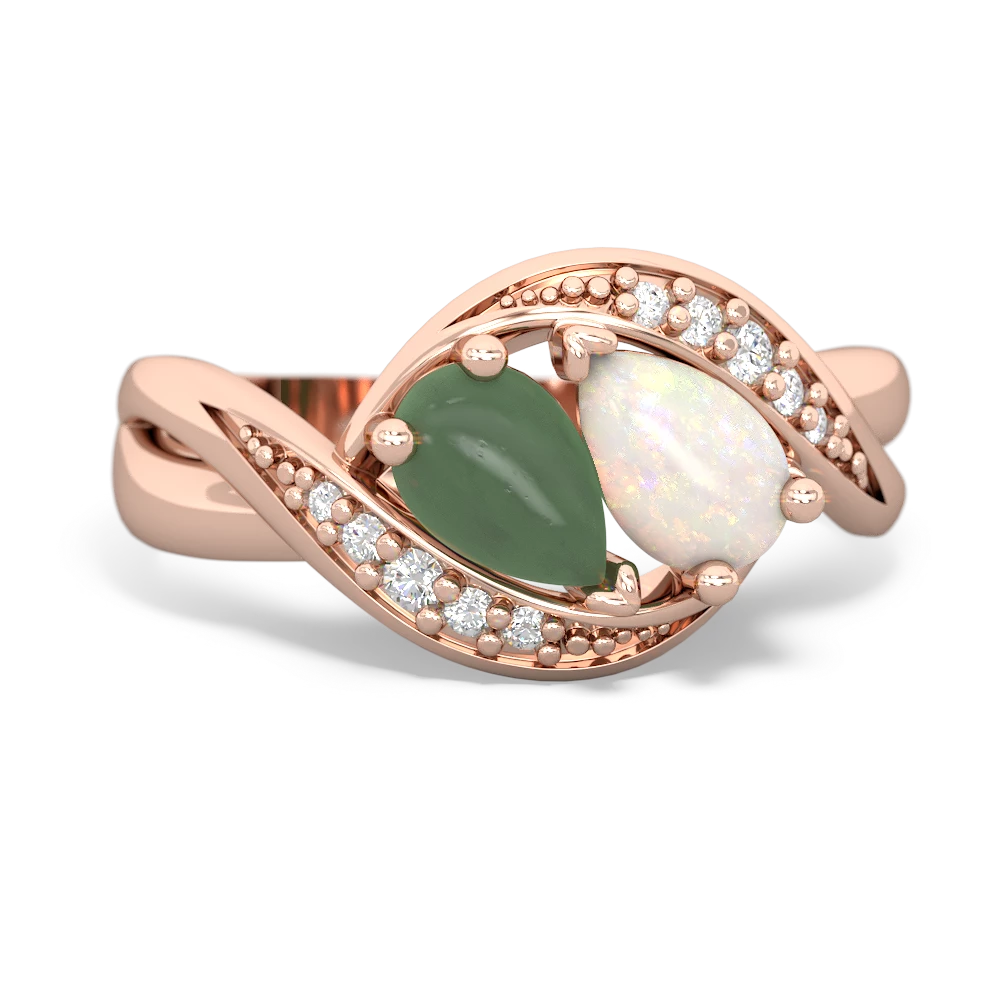 Jade Summer Winds 14K Rose Gold ring R5342