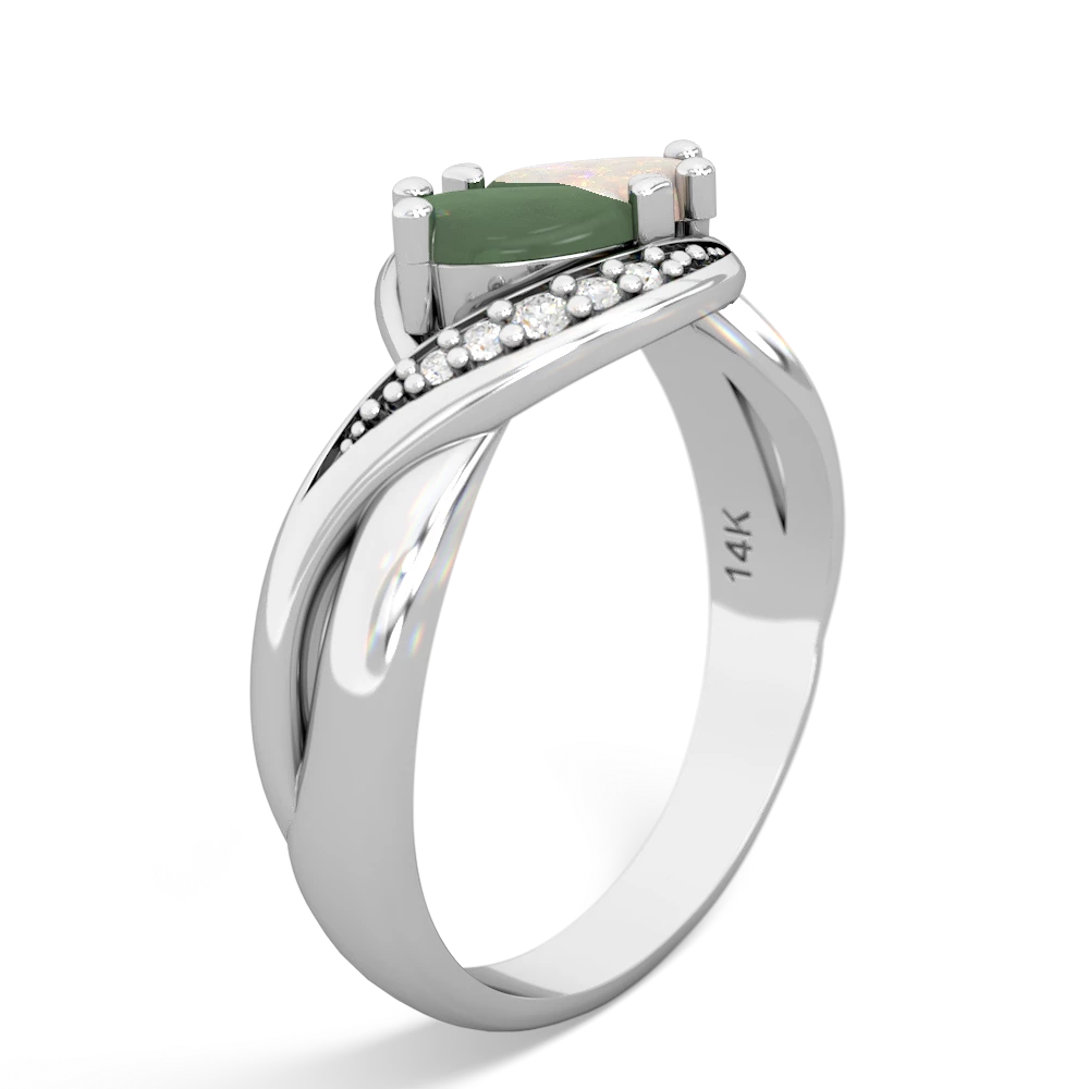 Jade Summer Winds 14K White Gold ring R5342