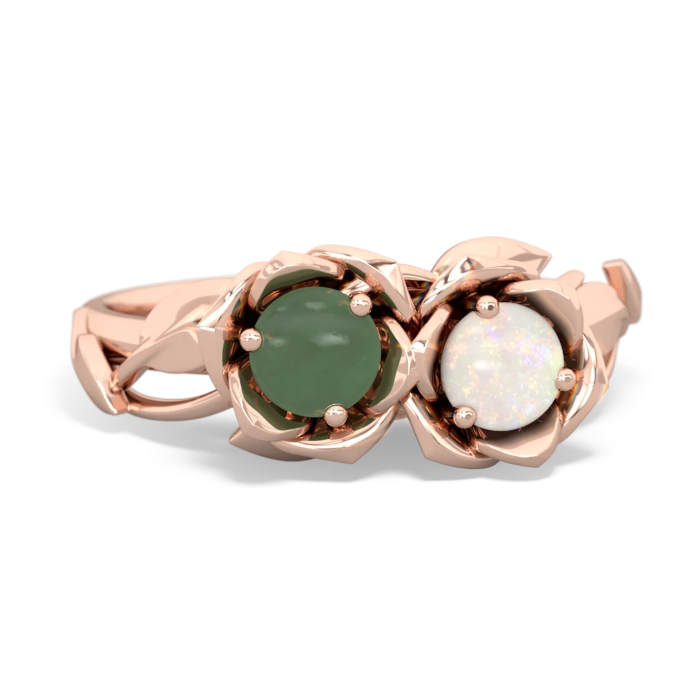 Jade Rose Garden 14K Rose Gold ring R5510