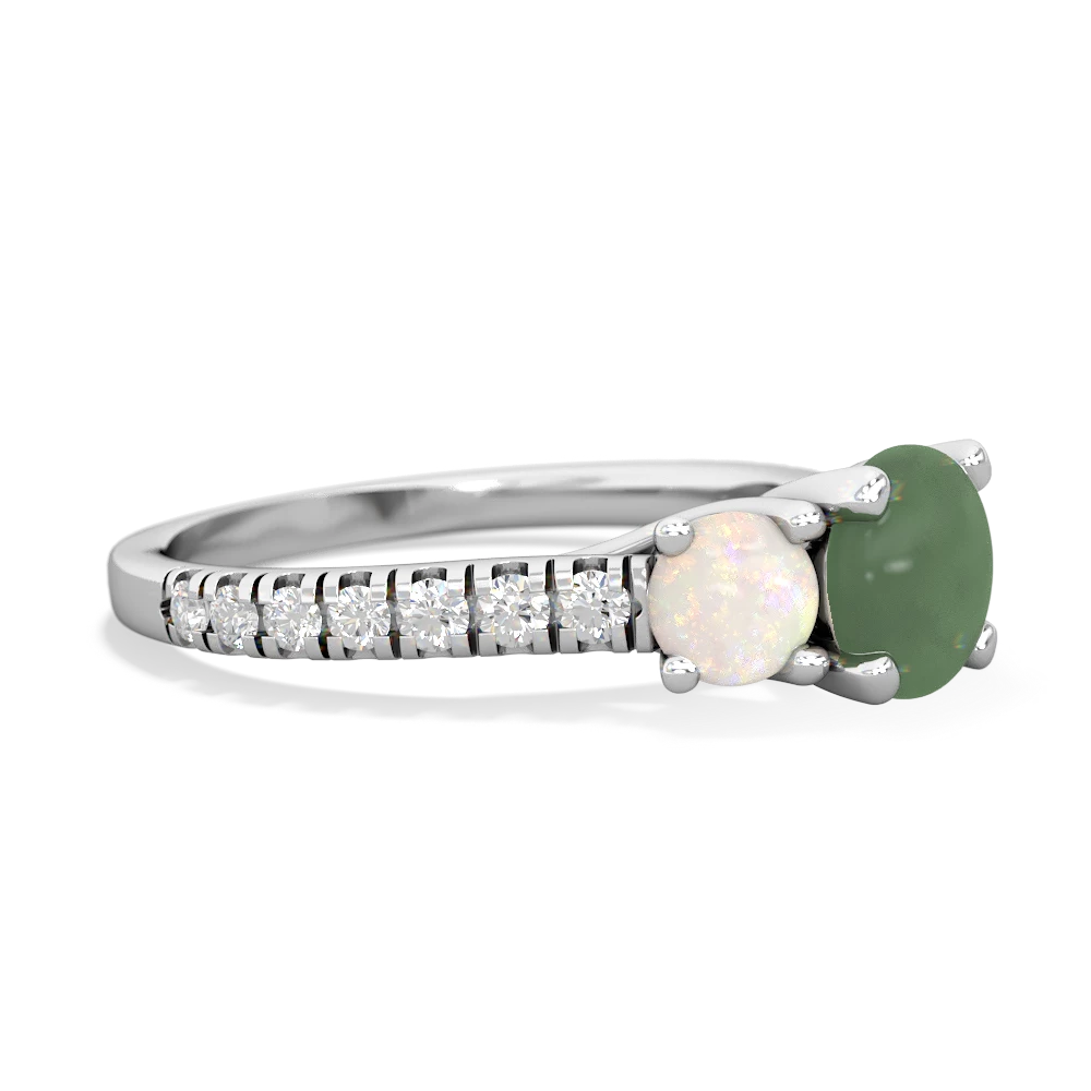 Jade Pave Trellis 14K White Gold ring R5500