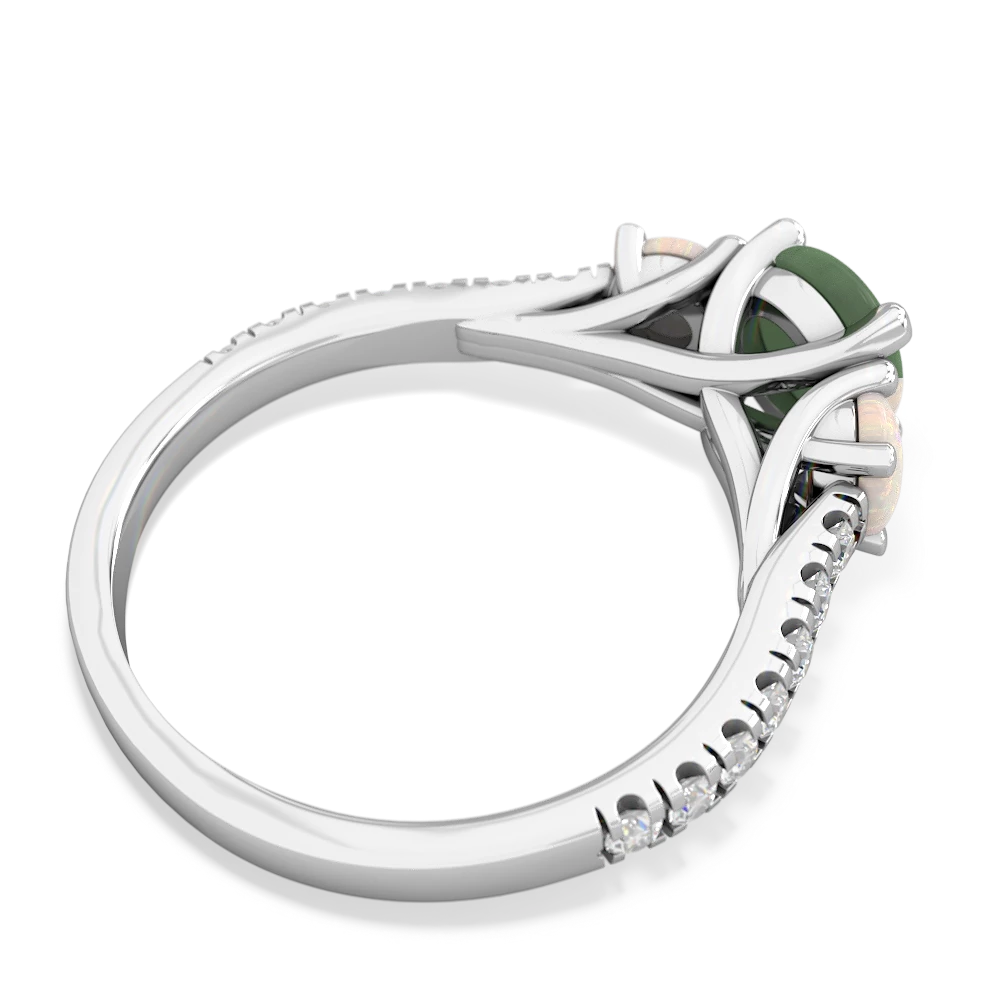 Jade Pave Trellis 14K White Gold ring R5500