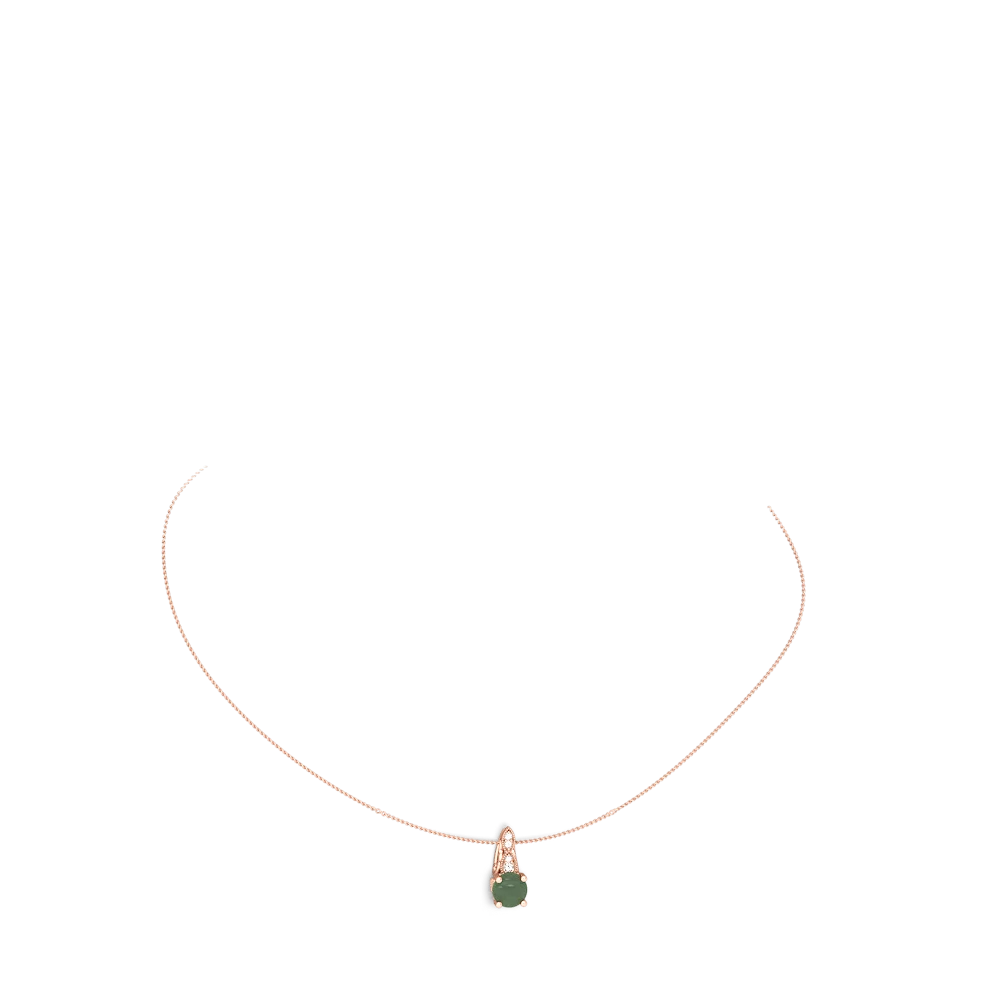 Jade Antique Elegance 14K Rose Gold pendant P3100