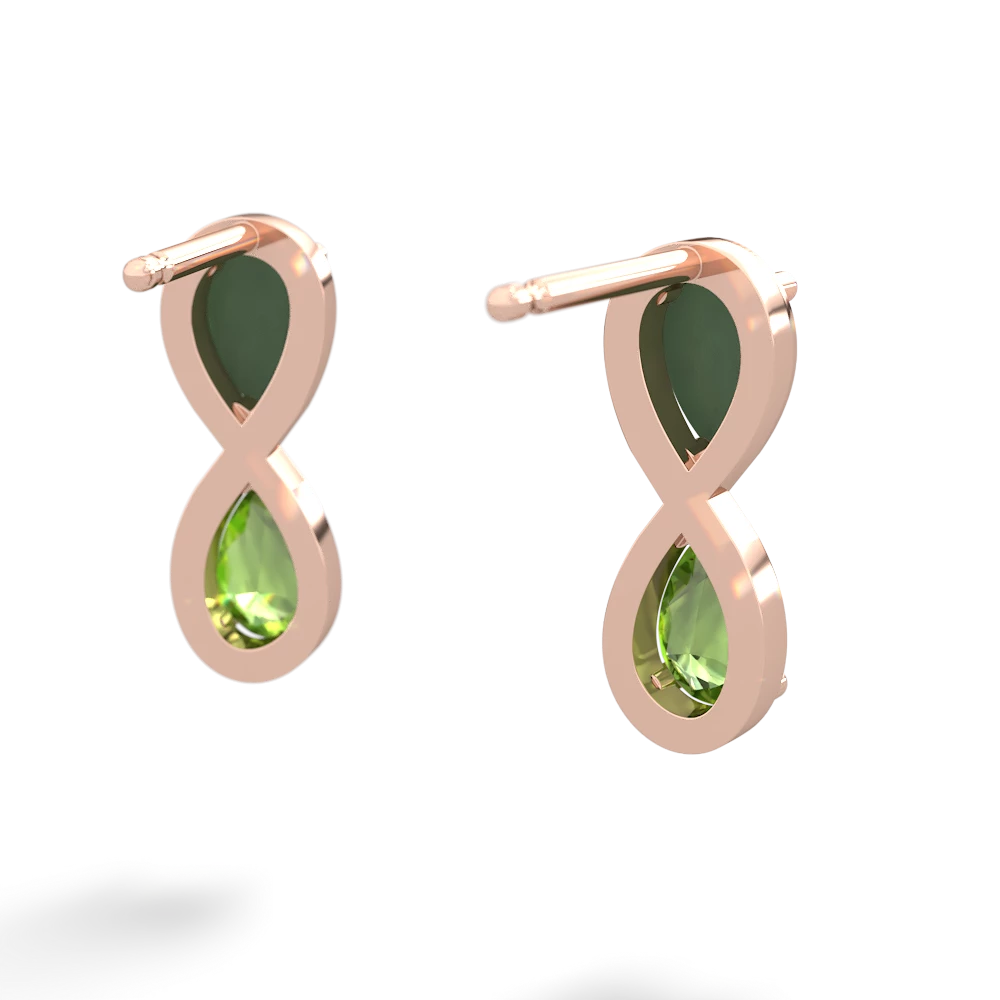 Jade Infinity 14K Rose Gold earrings E5050