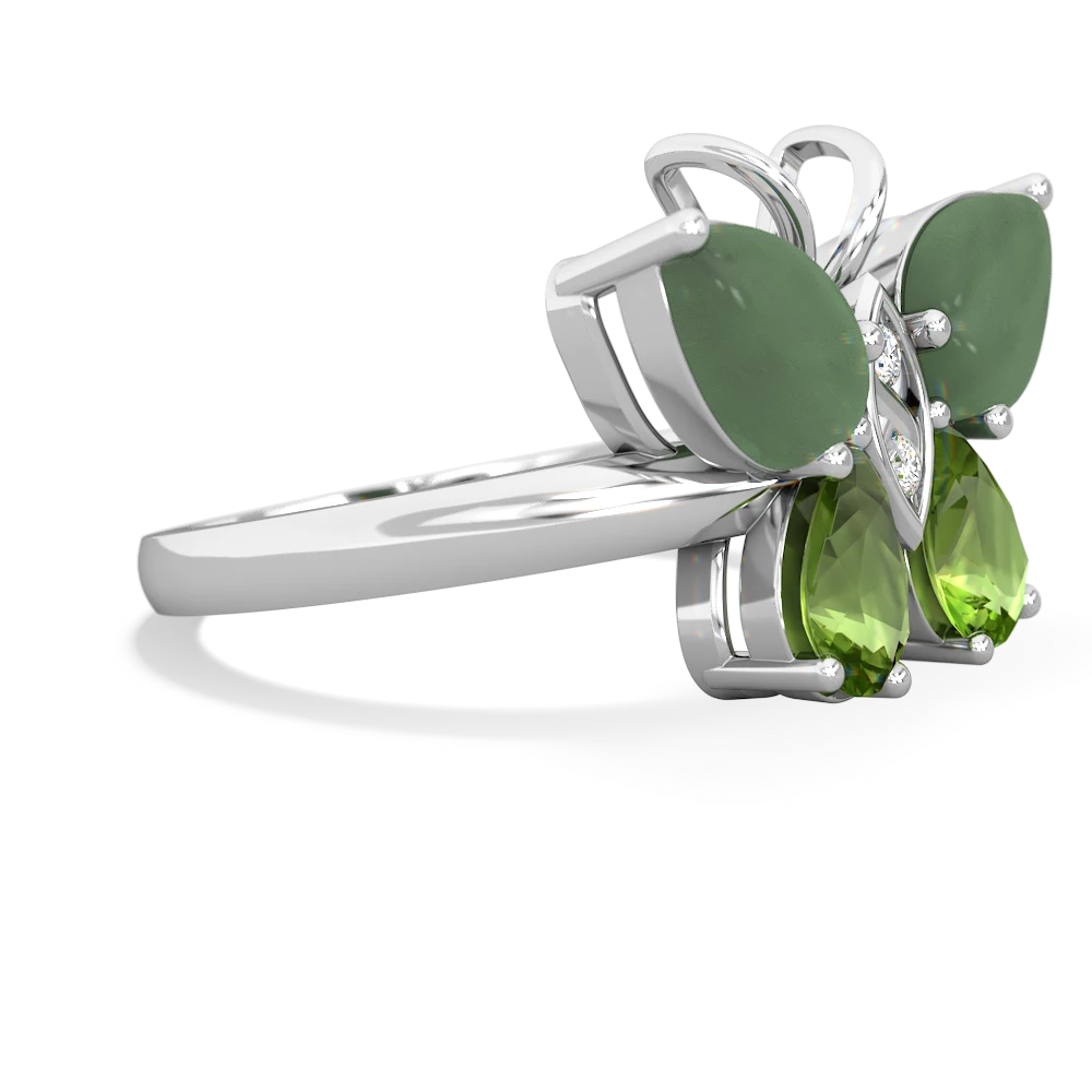 Jade Butterfly 14K White Gold ring R2215
