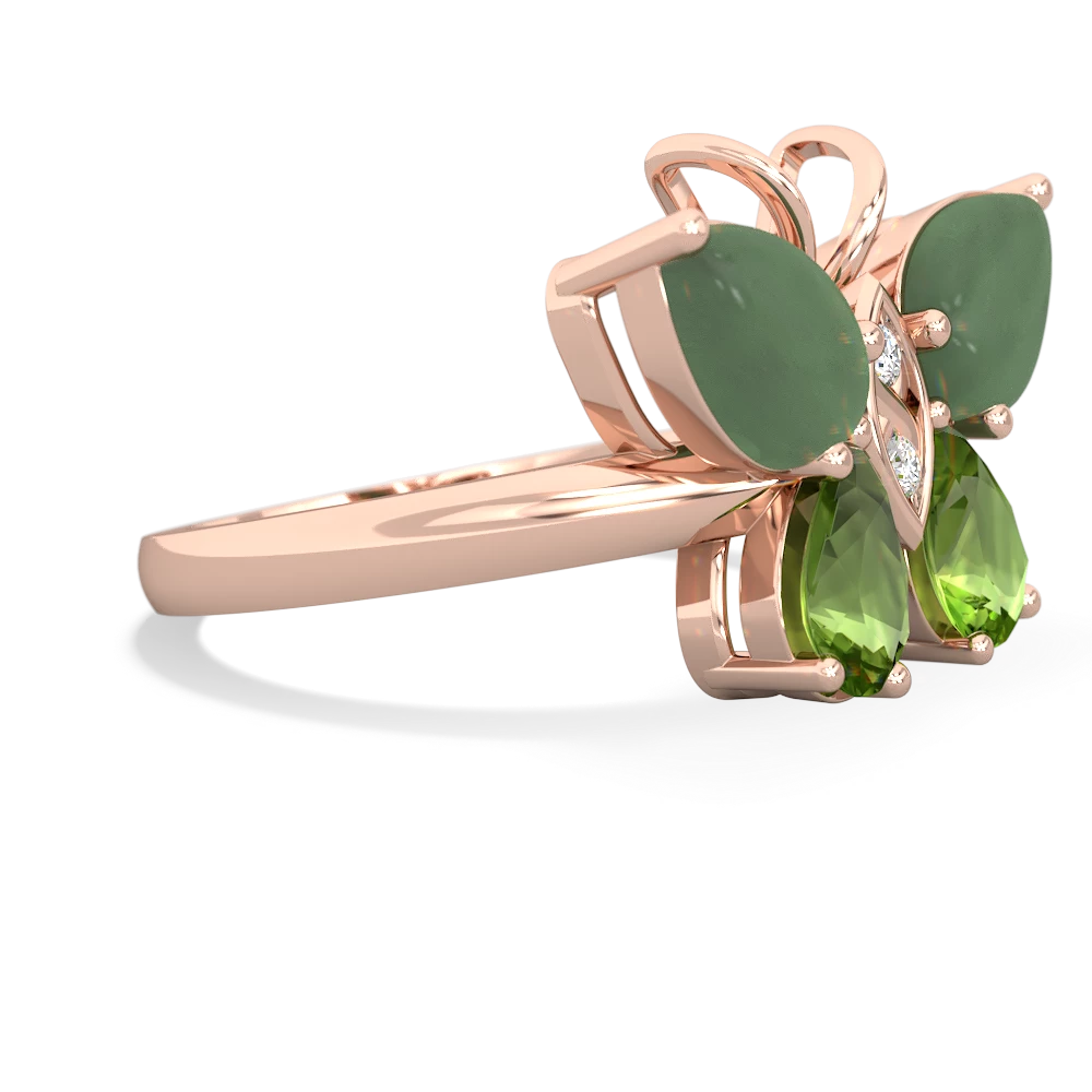 Jade Butterfly 14K Rose Gold ring R2215