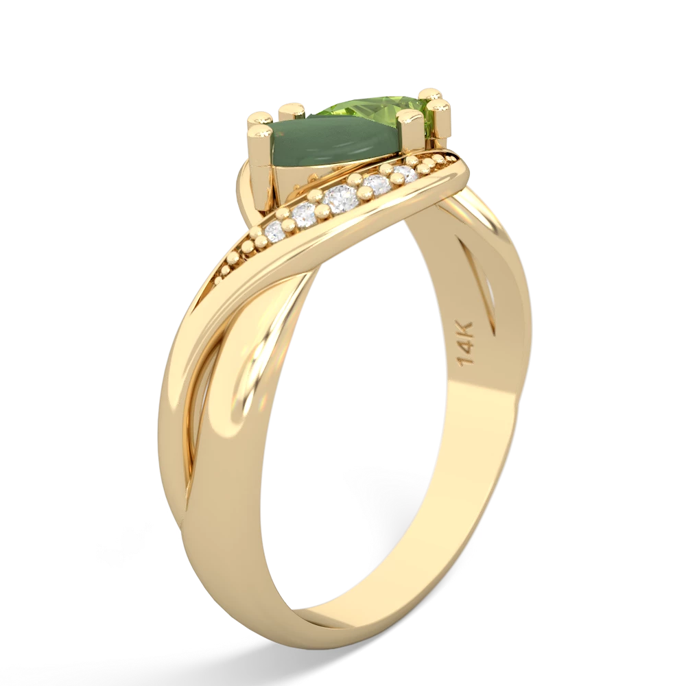 Jade Summer Winds 14K Yellow Gold ring R5342