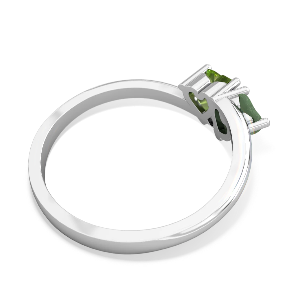 Jade Sweethearts 14K White Gold ring R5260